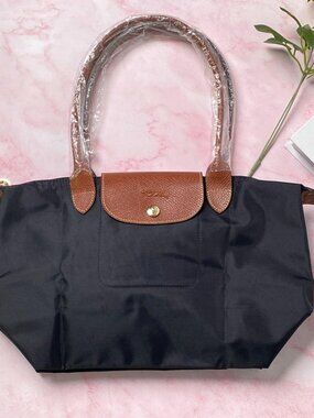 Black Longchamp Medium Tote Bag